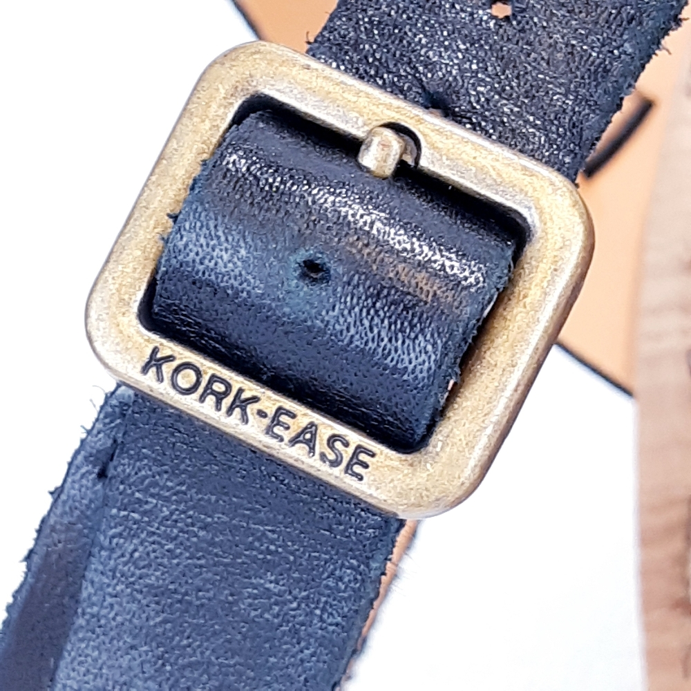 KORK-EASE AUSTIN BLACK LEATHER WEDGE SANDAL - Picture 12 of 16